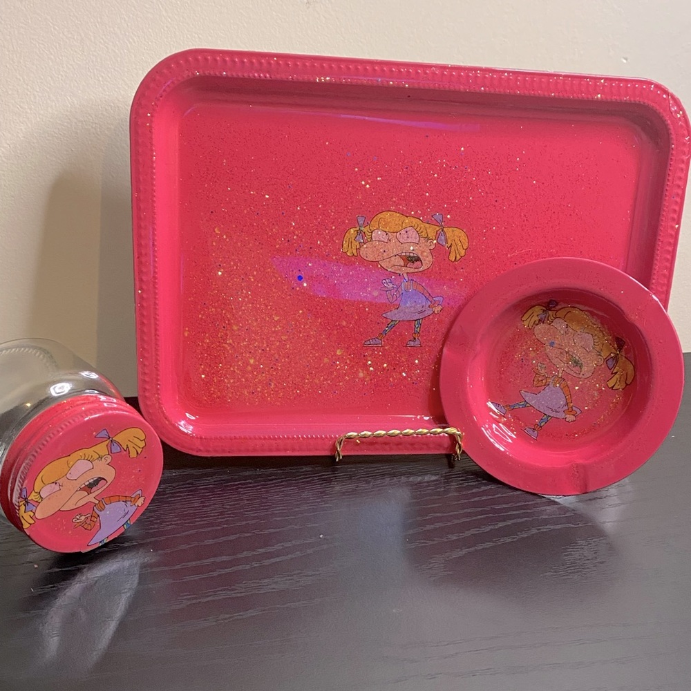 Rolling tray set